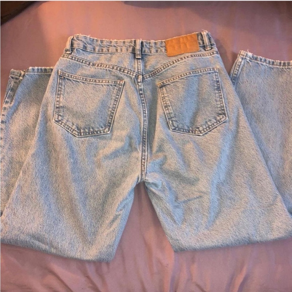 Zara Mom Jeans Light Wash 100% Cotton Size 6 - Picture 6 of 7